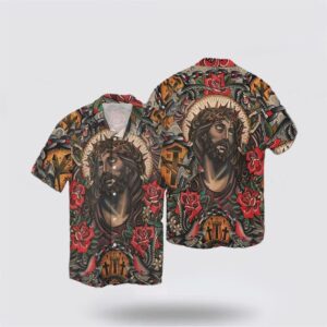 Jesus Hawaiian Shirt, Jesus Art Vintage…