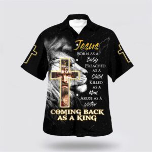 Christian Hawaiian Shirt, Jesus Born As…