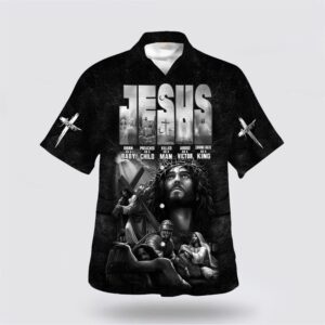 Christian Hawaiian Shirt, Jesus Born As…