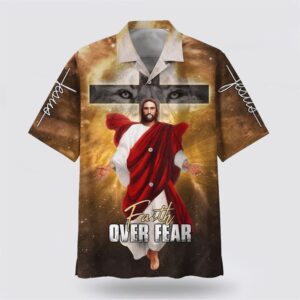 Christian Hawaiian Shirt, Jesus Christ Cross…