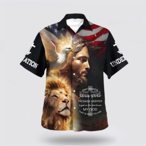 Christian Hawaiian Shirt, Jesus Christ Lion…