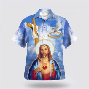 Christian Hawaiian Shirt, Jesus Christ Sacred…