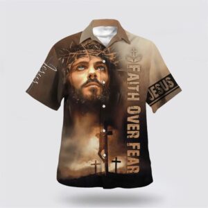 Christian Hawaiian Shirt, Jesus Cross Faith…