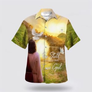 Christian Hawaiian Shirt, Jesus Dove Be…