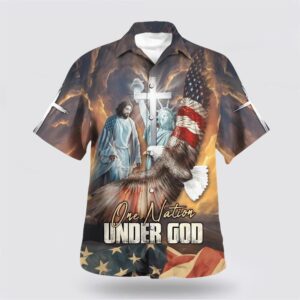 Christian Hawaiian Shirt, Jesus Eagle One…