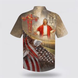 Jesus Face And The Lion Hawaiian Shirts Christian Hawaiian Shirt Christian Summer Short Sleeve Shirt 2 v9qciu.jpg