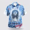Christian Hawaiian Shirt, Jesus Faith Over Fear Hawaiian Shirts For Men, Christian Clothing Hawaii