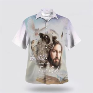 Christian Hawaiian Shirt, Jesus Holding A…