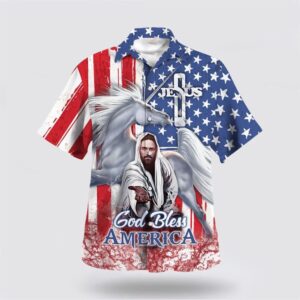 Christian Hawaiian Shirt, Jesus Horse God…