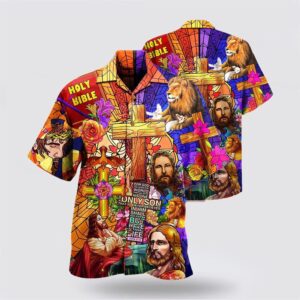Jesus Lion And Flowers Cool Hawaiian Shirts Christian Hawaiian Shirt Christian Summer Short Sleeve Shirt 2 mkzq8i.jpg