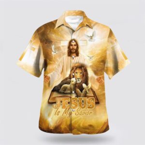 Christian Hawaiian Shirt, Jesus Lion And…