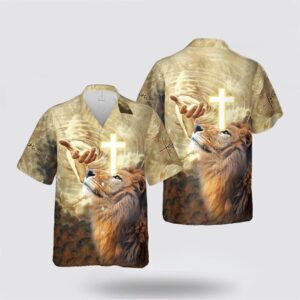 Jesus Hawaiian Shirt, Jesus Lion Cross…