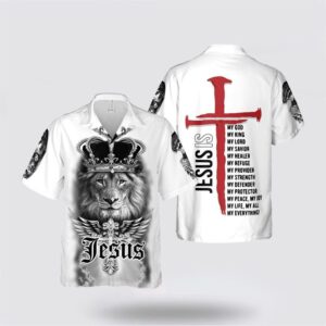 Jesus Hawaiian Shirt, Jesus Lion Crown…