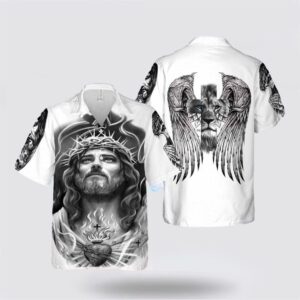 Jesus Hawaiian Shirt, Jesus Lion Heart…