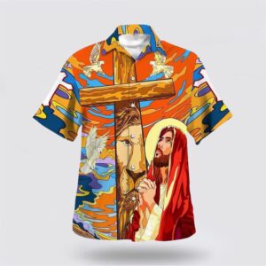 Christian Hawaiian Shirt, Jesus Prayer Lion…