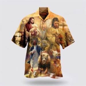 Christian Hawaiian Shirt, Jesus Saves Animals…