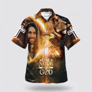 Christian Hawaiian Shirt, Jesus Smile Eagle…