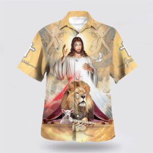 Christian Hawaiian Shirt, Jesus The Lion…