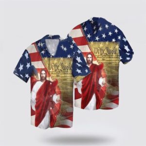 Jesus Hawaiian Shirt, Jesus USA Flag…