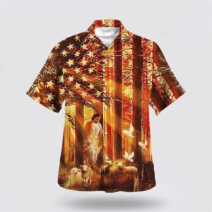 Christian Hawaiian Shirt, Jesus Walking In…