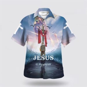 Christian Hawaiian Shirt, Jesus Walking On…