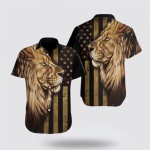 Jesus Hawaiian Shirt, Lion American Flag…