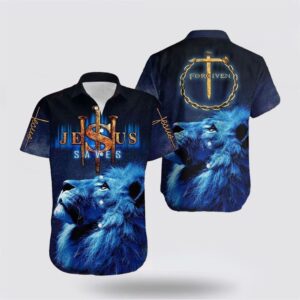 Jesus Hawaiian Shirt, Lion Cross Jesus…