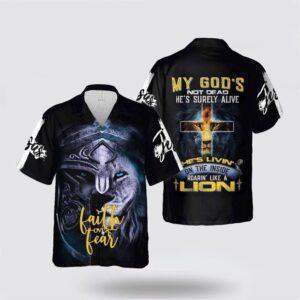 Jesus Hawaiian Shirt, Lion God Inside…