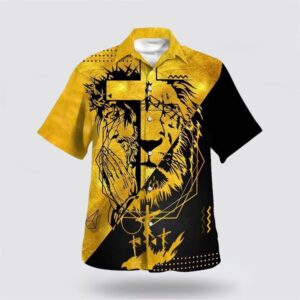 Christian Hawaiian Shirt, Lion Jesus Is…