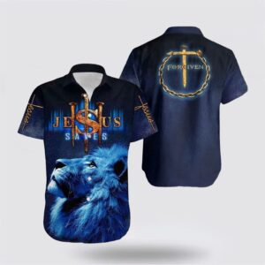 Jesus Hawaiian Shirt, Lion Jesus Saves…