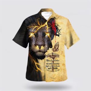 Christian Hawaiian Shirt, Lion Jesus Way…