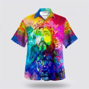 Christian Hawaiian Shirt, Lion Of Judah…