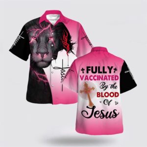 Jesus Hawaiian Shirt, Lion Pink Fully…