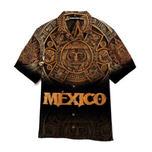 Mexican Hawaiian Shirt, Aztec Mexico Hawaiian…