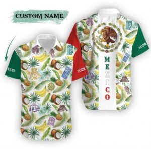 Mexican Hawaiian Shirt, Beach Shirt Hawaiian…