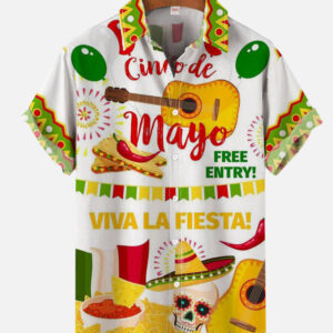 Mexican Hawaiian Shirt, Beach Style Cinco…