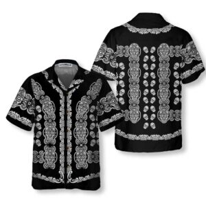 Mexican Hawaiian Shirt, Black And White…