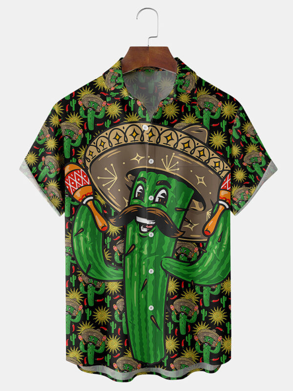 Mexican Hawaiian Shirt, Cinco De Mayo Cactus Hawaiian Shirt