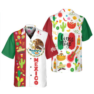 Mexican Hawaiian Shirt, Cinco De Mayo…