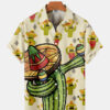 Mexican Hawaiian Shirt, Cinco De Mayo Fun Cactus In Hat Hawaiian Shirt