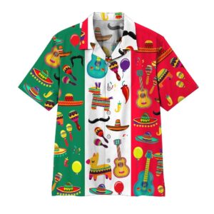 Mexican Hawaiian Shirt, Cinco De Mayo…