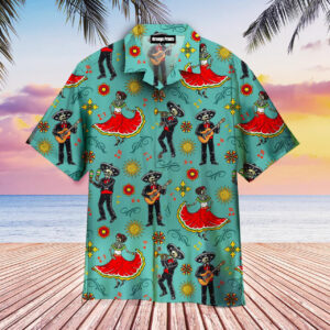 Mexican Hawaiian Shirt, Colorful Mexican Vintage…