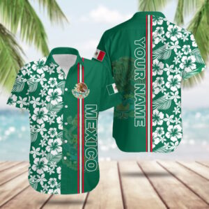 Mexican Hawaiian Shirt, Custom Name Mexico…