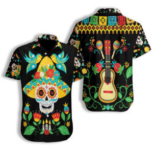 Mexican Hawaiian Shirt, Day Of Dead…