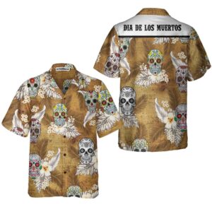 Mexican Hawaiian Shirt, Dia De Los…