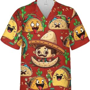 Mexican Hawaiian Shirt, Funny Taco Summer…