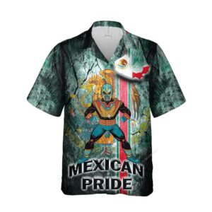 Mexican Hawaiian Shirt, Lucha Libre Wrestler…