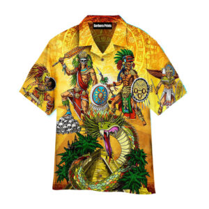 Mexican Hawaiian Shirt, Mexican Aztec Tribe…