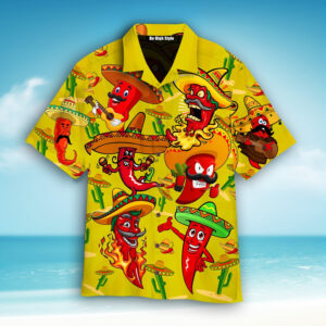 Mexican Hawaiian Shirt, Mexican Chilli Cinco…