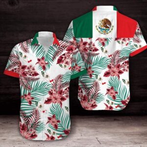 Mexican Hawaiian Shirt, Mexican Eagle Tropical…